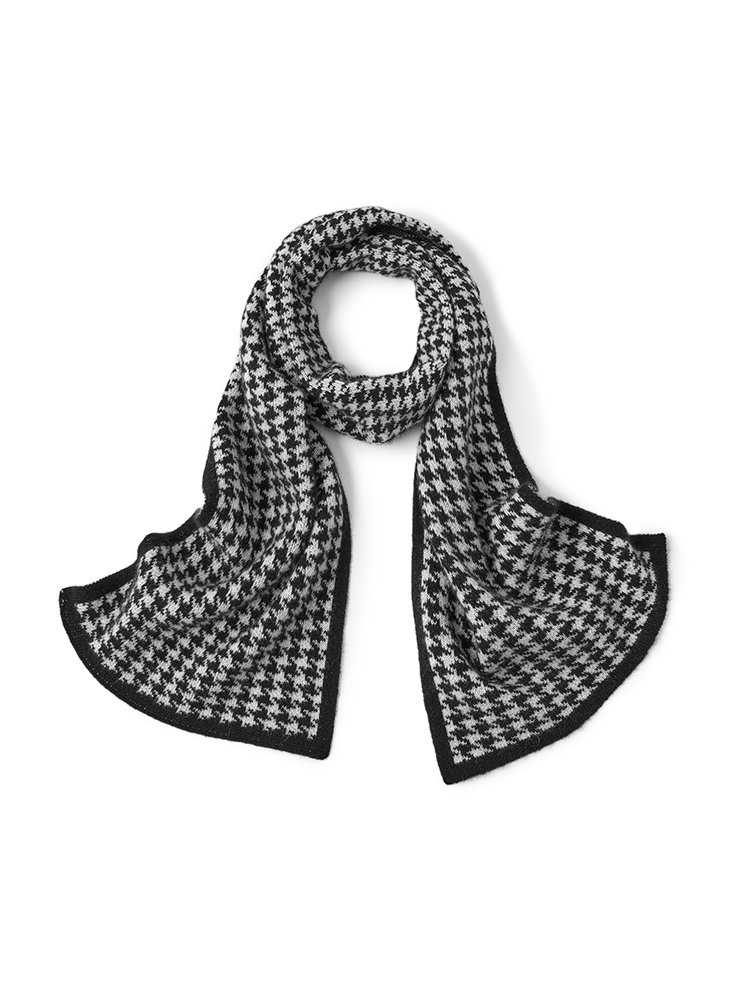 Cashmere Houndstooth Scarf