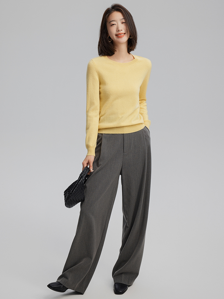Women Cashmere Round Neck Sweater