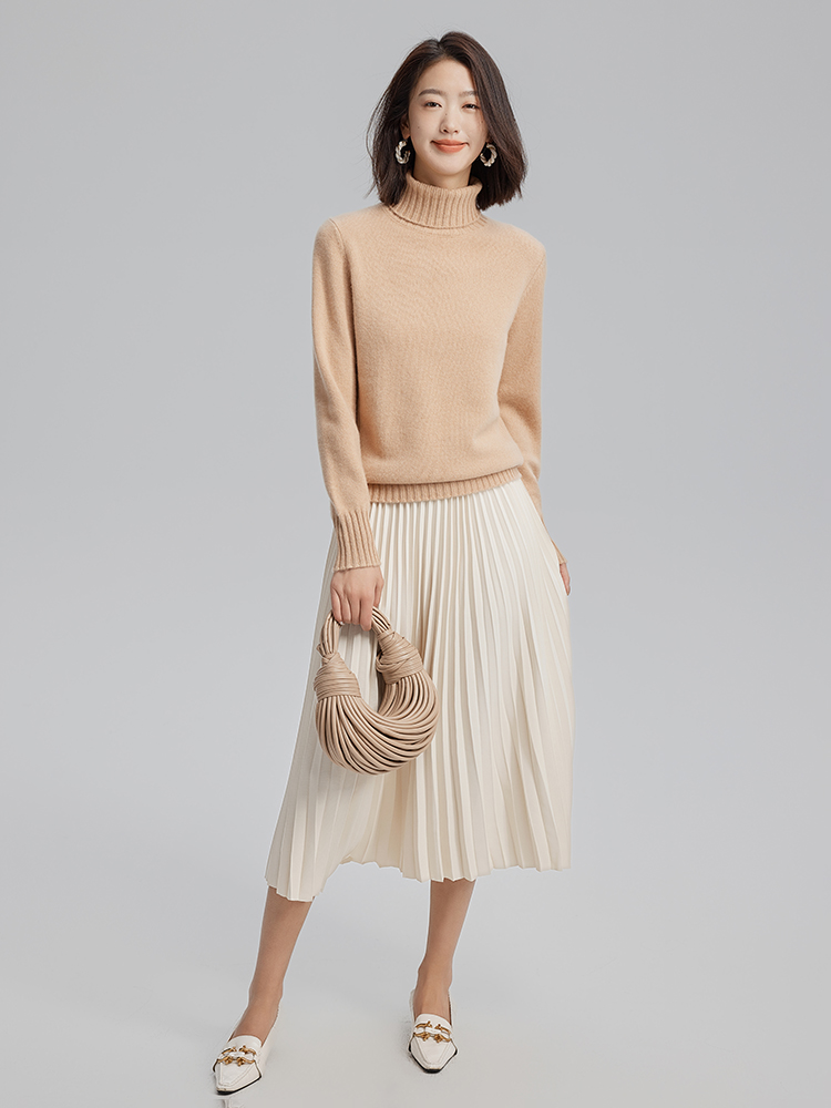 Women Cashmere Thick Turtleneck Sweater