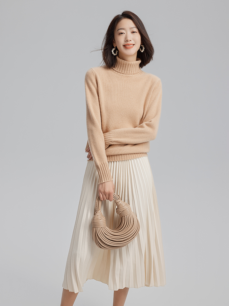 Women Cashmere Thick Turtleneck Sweater