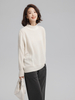 Women Cashmere Half Turtleneck Ribbed Batwing-sleeved Sweater