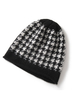 A/W Hound-tooth 100% Cashmere Beanie 